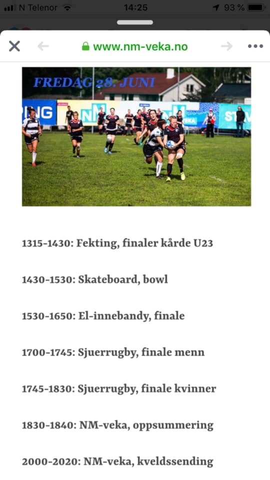 Fekting på TV! - Dekning av U23 NM fra Stavanger 28/6